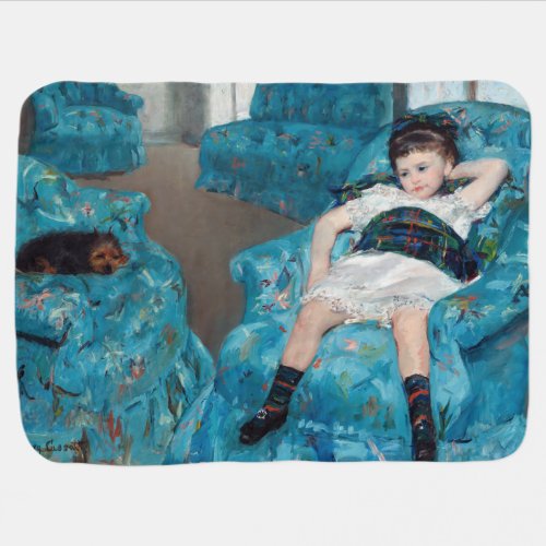 Mary Cassatt _ Little Girl in a Blue Armchair Baby Blanket