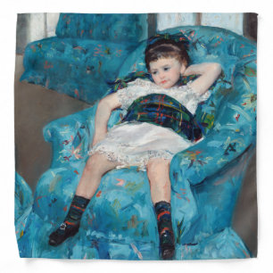Mary Cassatt - Little Girl in a Blue Armchair Bandana