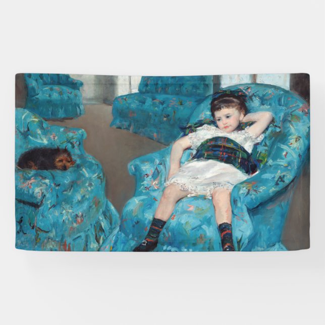 Mary Cassatt - Little Girl in a Blue Armchair Banner (Horizontal)