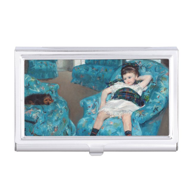 Mary Cassatt - Little Girl in a Blue Armchair Business Card Case (Front)