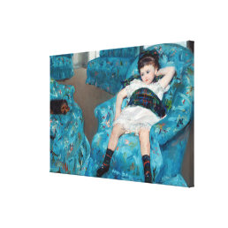 Mary Cassatt - Little Girl in a Blue Armchair Canvas Print