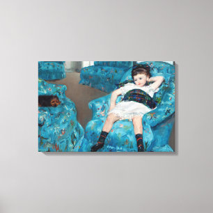 Mary Cassatt - Little Girl in a Blue Armchair Canvas Print