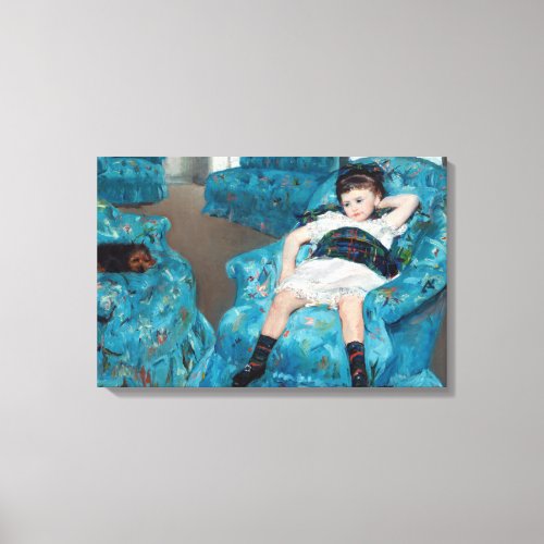 Mary Cassatt _ Little Girl in a Blue Armchair Canvas Print