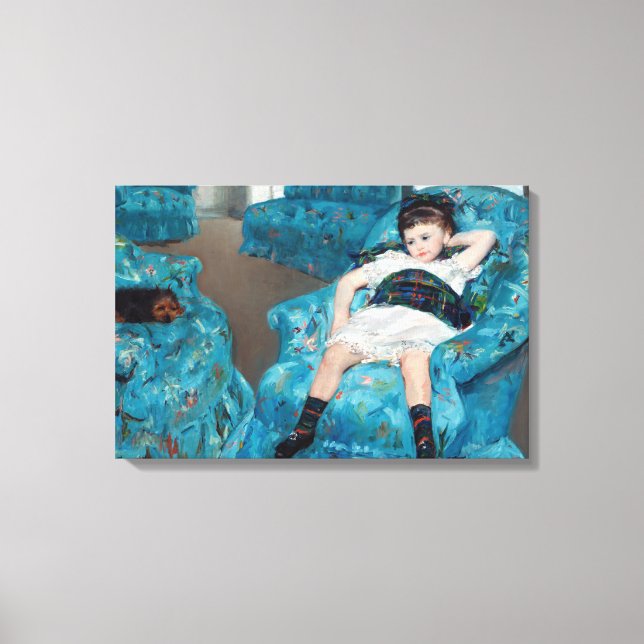 Mary Cassatt - Little Girl in a Blue Armchair Canvas Print (Front)