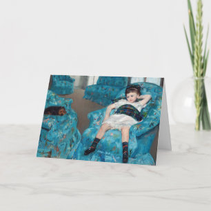 Mary Cassatt - Little Girl in a Blue Armchair Card