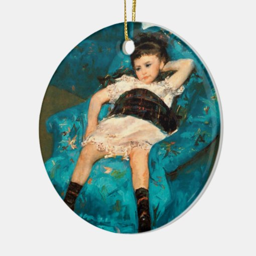 Mary Cassatt Little Girl in a Blue Armchair Ceramic Ornament Zazzle