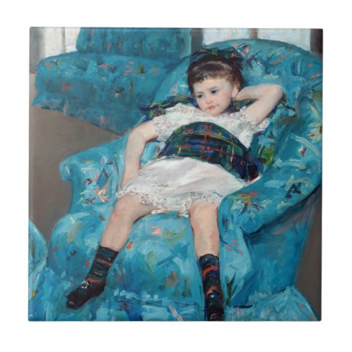 Mary Cassatt _ Little Girl in a Blue Armchair Ceramic Tile