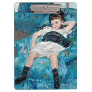 Mary Cassatt - Little Girl in a Blue Armchair Clipboard