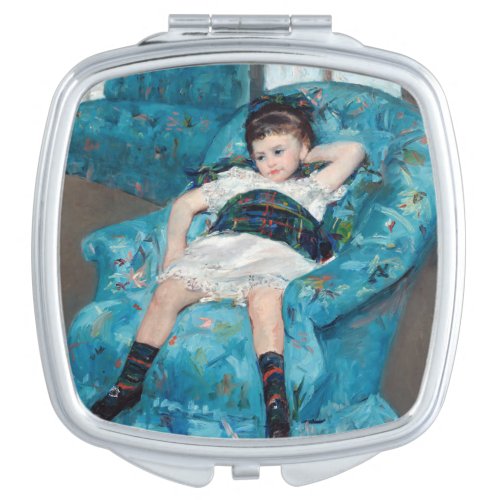 Mary Cassatt _ Little Girl in a Blue Armchair Compact Mirror