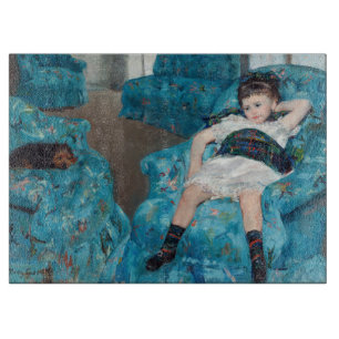 Mary Cassatt - Little Girl in a Blue Armchair Cutting Board