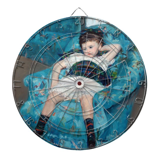 Mary Cassatt - Little Girl in a Blue Armchair Dart Board (Front)