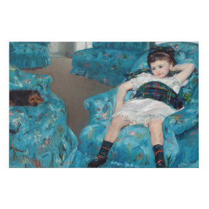 Mary Cassatt - Little Girl in a Blue Armchair Faux Canvas Print