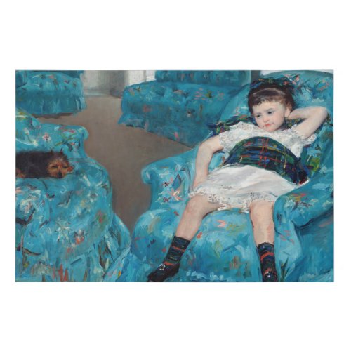 Mary Cassatt _ Little Girl in a Blue Armchair Faux Canvas Print