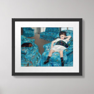 Mary Cassatt - Little Girl in a Blue Armchair Framed Art