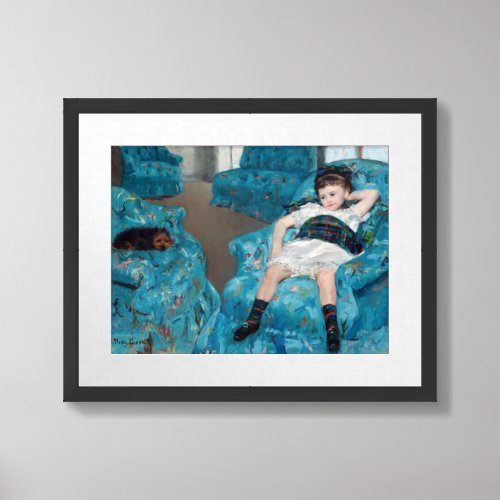 Mary Cassatt _ Little Girl in a Blue Armchair Framed Art