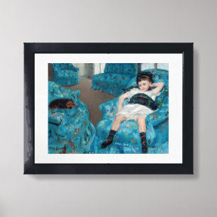 Mary Cassatt - Little Girl in a Blue Armchair Framed Art