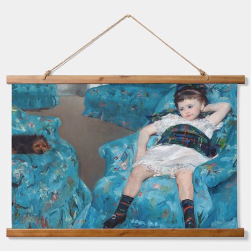 Mary Cassatt _ Little Girl in a Blue Armchair Hanging Tapestry
