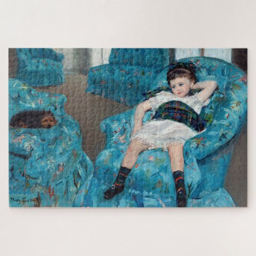 Mary Cassatt _ Little Girl in a Blue Armchair Jigsaw Puzzle