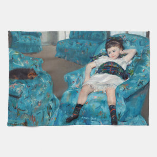 Mary Cassatt - Little Girl in a Blue Armchair Kitchen Towel