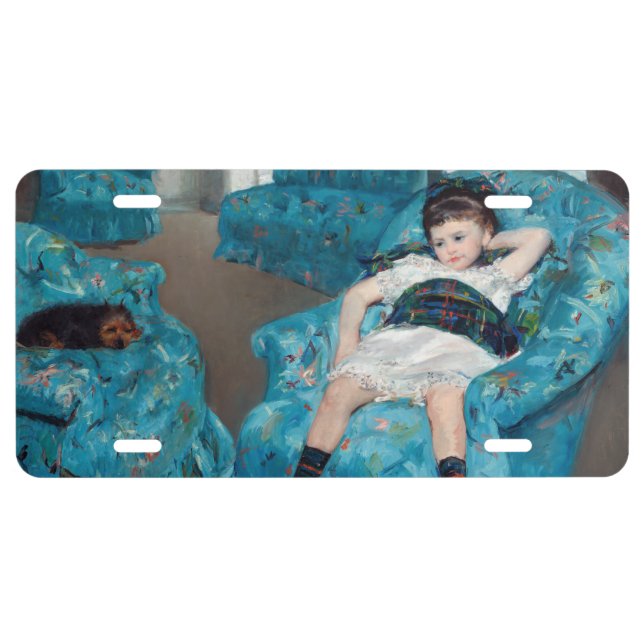 Mary Cassatt - Little Girl in a Blue Armchair License Plate (Front)