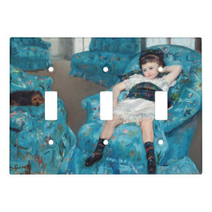 Mary Cassatt - Little Girl in a Blue Armchair Light Switch Cover