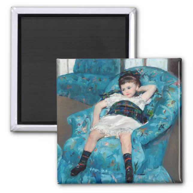 Little Girl in a Blue Armchair