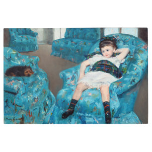 Mary Cassatt - Little Girl in a Blue Armchair Metal Print