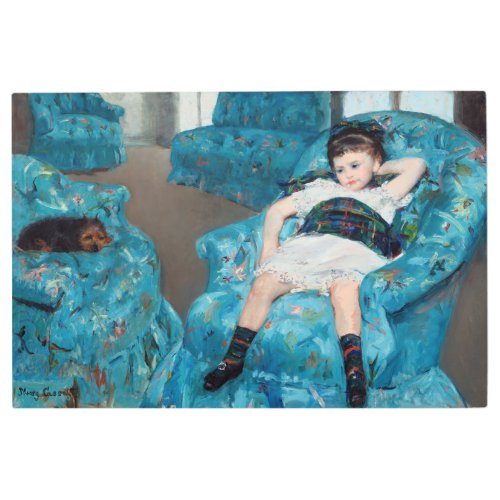 Mary Cassatt _ Little Girl in a Blue Armchair Metal Print