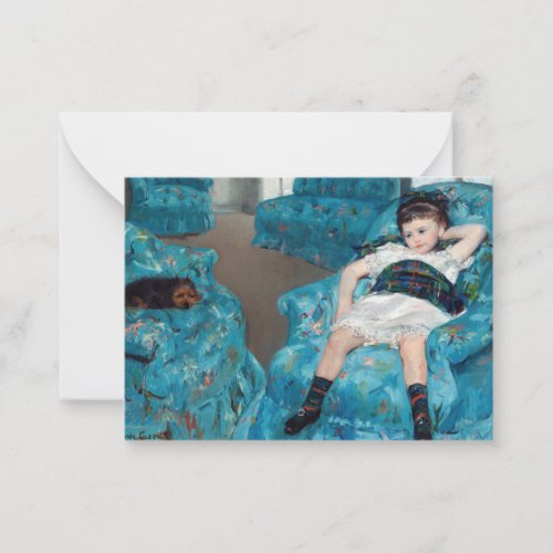Mary Cassatt _ Little Girl in a Blue Armchair Note Card