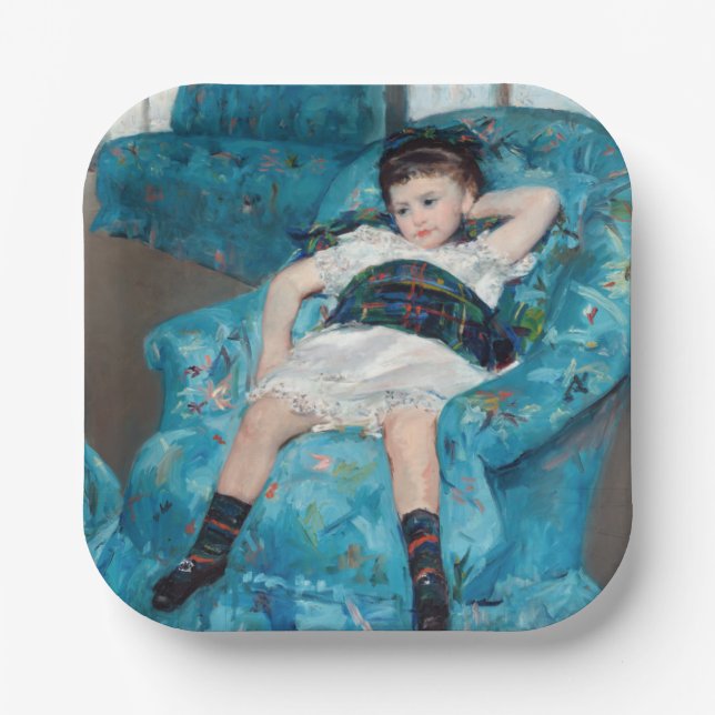 Mary Cassatt - Little Girl in a Blue Armchair Paper Plates (Front)