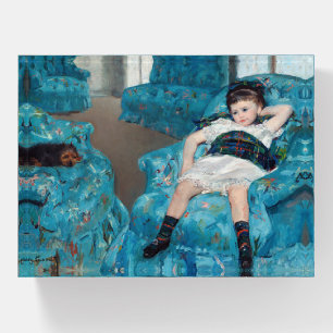 Mary Cassatt - Little Girl in a Blue Armchair Paperweight