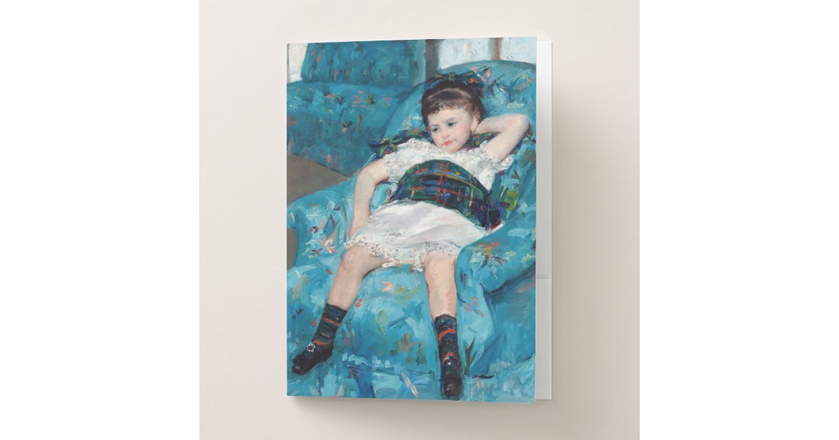 Little Girl in a Blue Armchair