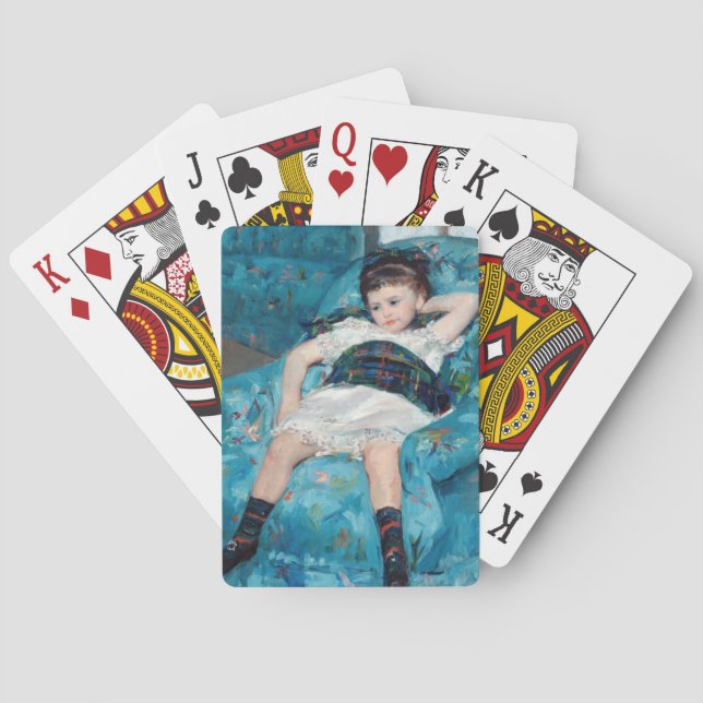 Mary Cassatt - Little Girl in a Blue Armchair Poker Cards (Back)
