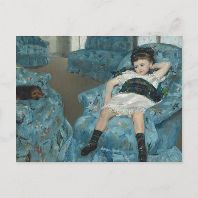 Mary Cassatt - Little Girl in a Blue Armchair Postcard (Front)