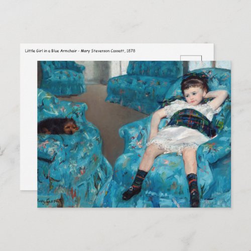 Mary Cassatt _ Little Girl in a Blue Armchair Postcard