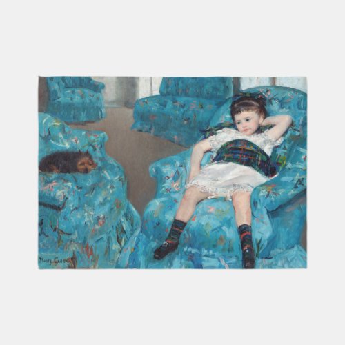 Mary Cassatt _ Little Girl in a Blue Armchair Rug