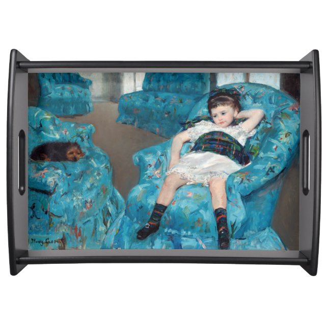 Mary Cassatt - Little Girl in a Blue Armchair Serving Tray (Front)