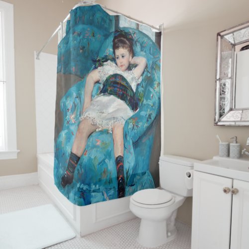 Mary Cassatt _ Little Girl in a Blue Armchair Shower Curtain