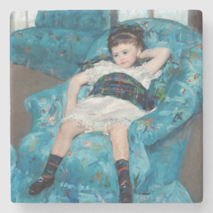 Mary Cassatt - Little Girl in a Blue Armchair Stone Coaster