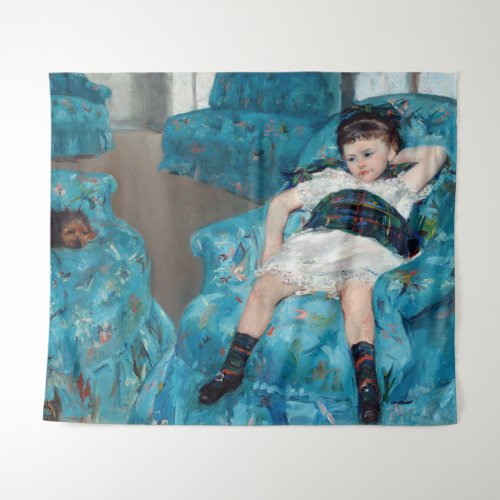 Mary Cassatt _ Little Girl in a Blue Armchair Tapestry
