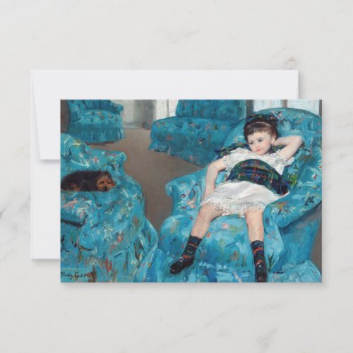 Mary Cassatt _ Little Girl in a Blue Armchair Thank You Card