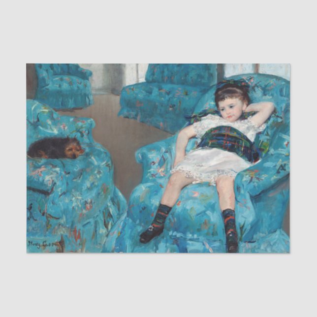Mary Cassatt - Little Girl in a Blue Armchair Tissue Paper (Front)