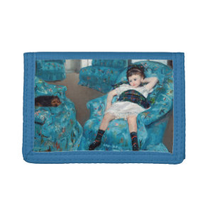 Mary Cassatt - Little Girl in a Blue Armchair Tri-fold Wallet