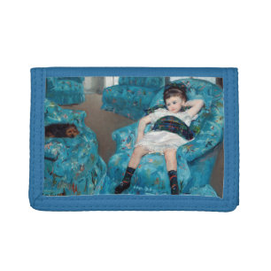 Mary Cassatt - Little Girl in a Blue Armchair Tri-fold Wallet