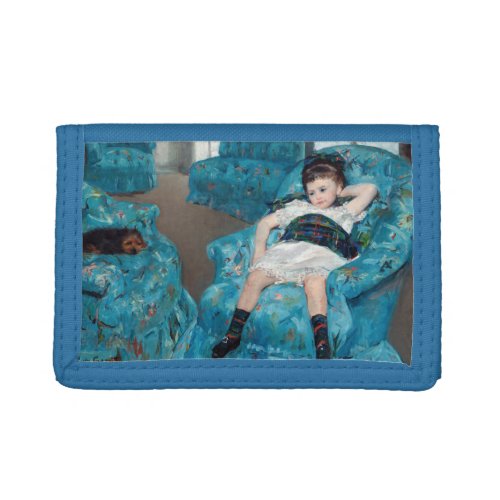 Mary Cassatt _ Little Girl in a Blue Armchair Trifold Wallet