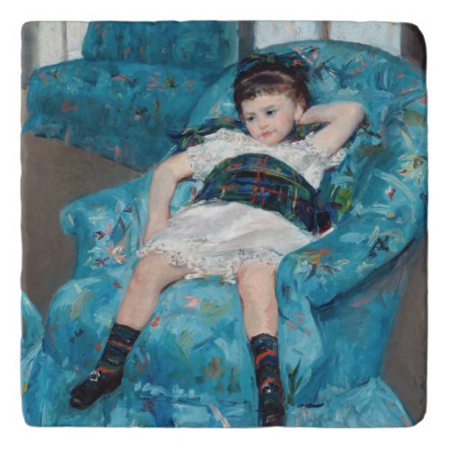 Mary Cassatt _ Little Girl in a Blue Armchair Trivet