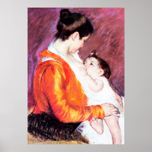 Mary Cassatt _ Louise Nursing Her Child Poster