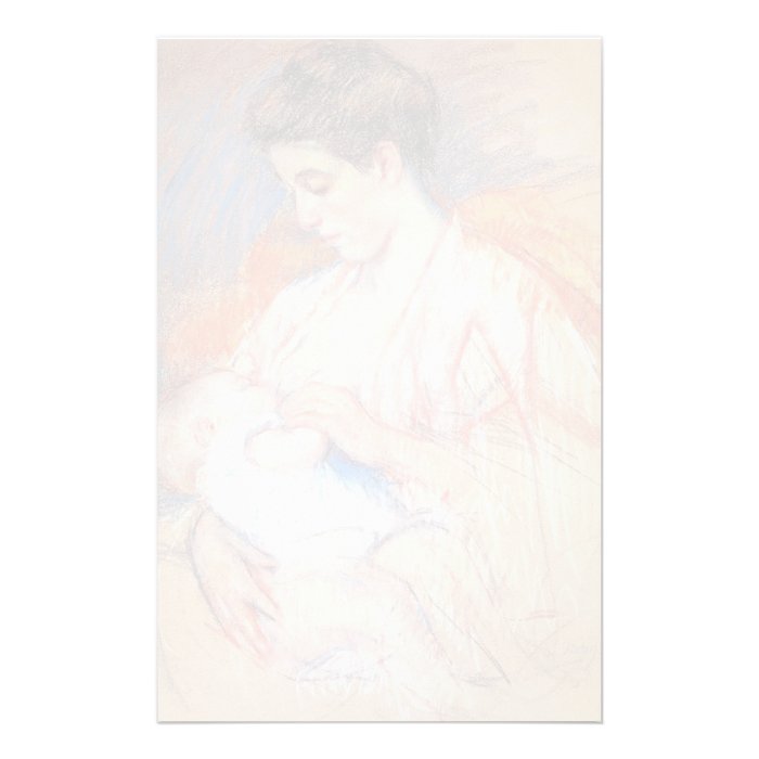 Mary Cassatt  Mother Jeanne Nursing Her Baby Stationery Paper