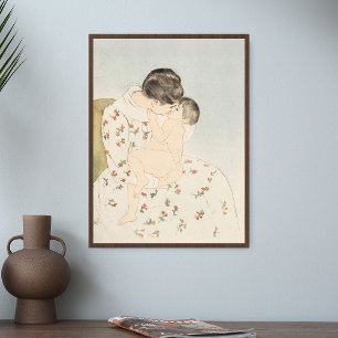 Mary Cassatt Mother's Kiss Mother Child Art Poster