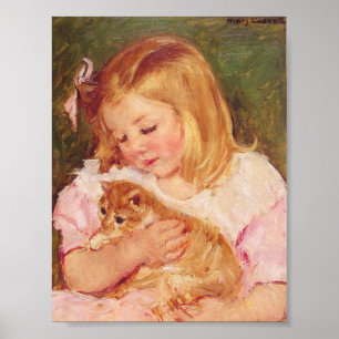 Mary Cassatt - Sara Holding A Cat Art Print